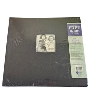 Markings 12x12 Scrapbook Album Brown Fabric Postbound New Sealed Refills